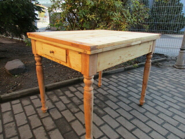 Alter Tisch Esstisch Ausziehtisch 181 cm Jugendstil Weichholz um 1900 Nr. 14