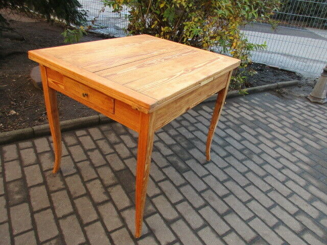 Alter Tisch Esstisch Ausziehtisch 163 cm Gründerzeit Weichholz um 1880 Nr. 8
