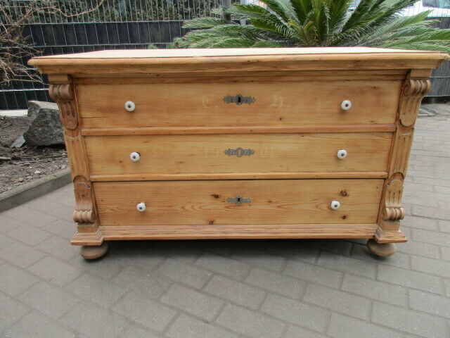 Truhe Flachdeckeltruhe Truhenkommode Gründerzeit um 1890 Weichholz Nr. 3