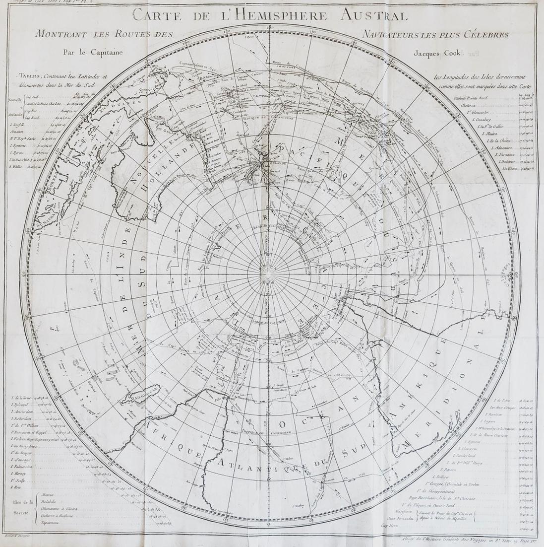 Carte De L Hemisphere Austral Australia South Oldhting De