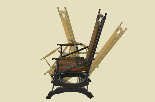 Antiker Gründerzeit Western 'Amerikan Rocking Chair' Schaukelstuhl von 1880