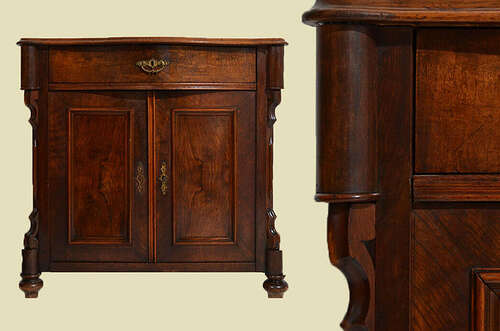 Antike Louis Philippe Nußbaum Halbschrank Kommode von 1870