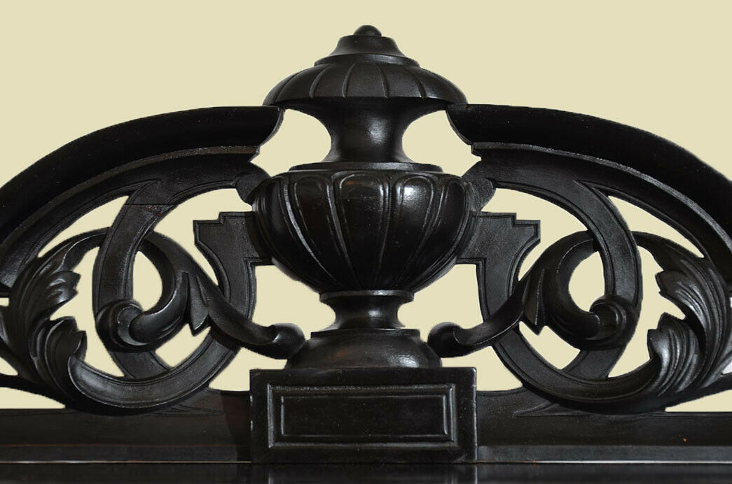 Antik Gründerzeit Deutsches Reich Schwarzes Säulen Schrank Vertiko von