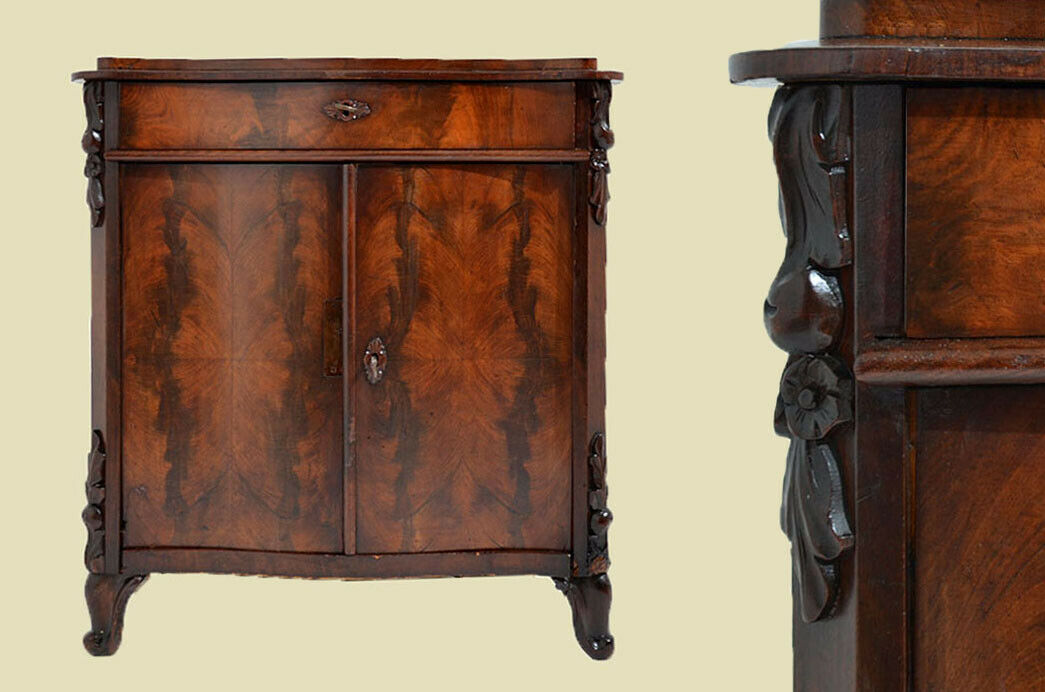 Antik Louis Philippe Mahagoni Kommode Halbschrank von 1870