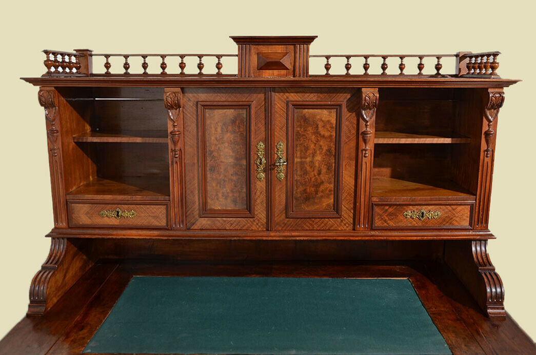 Schöner Antiker Gründerzeit Sekretär Schreibtisch mit Aufsatz von 1880