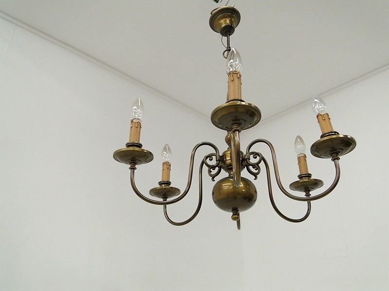 5048D-Luster-Deckenleuchte-Kronleuchter-Lüster-Messingluster-Messinglampe-Lampe