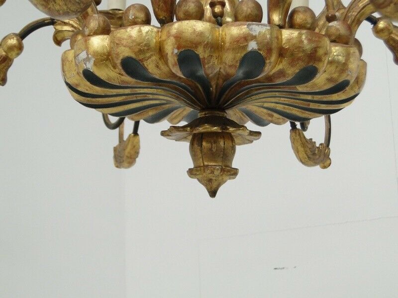 2184-Holzluster-Kronleuchter-Luster-Deckenleuchte-Lüster-Kronleuchte