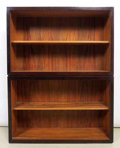 Zwei wunderbare Art Deco / Bauhaus Regale aus Macassar Antik Kolosseum