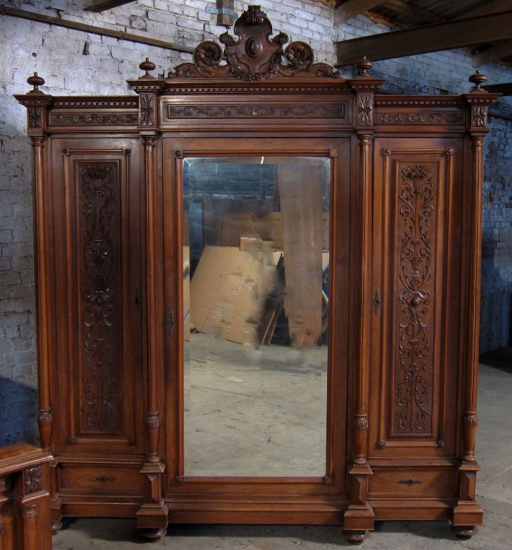 Komplettes 7-teiliges Berliner Gründerzeit Schlafzimmer Antik Kolosseum