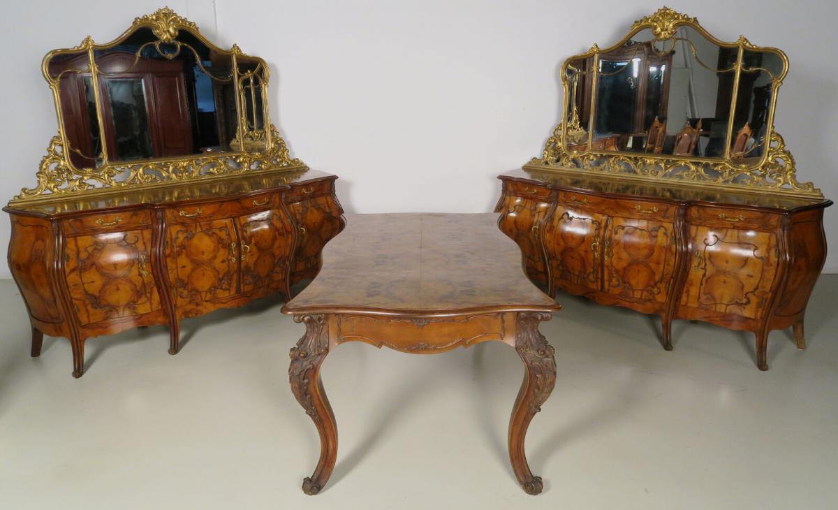 Seltenes Dreiteiliges Neobarock Speisezimmer gefertigt um 1930 Antik Kolosseum