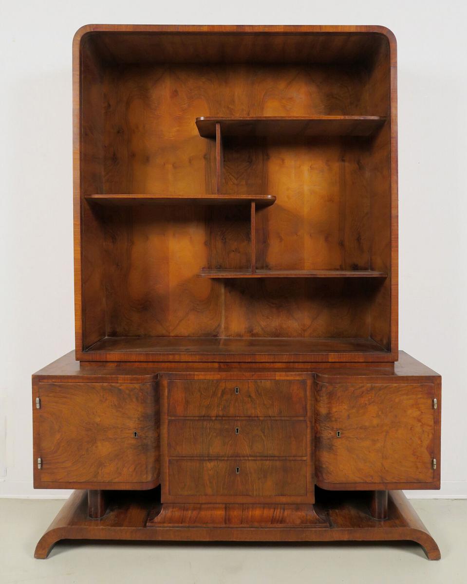 Eleganter Bücherschrank aus dem stilvollen Art Deco Antik