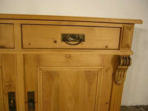 Kommode 2 türig antik Gründerzeit Weichholz Sideboard um 1900