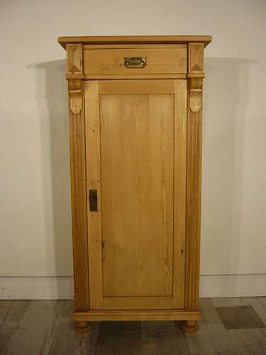 Vertiko antik Weichholz 1 türig Gründerzeit Schrank Kommode um 1900 Jhd.