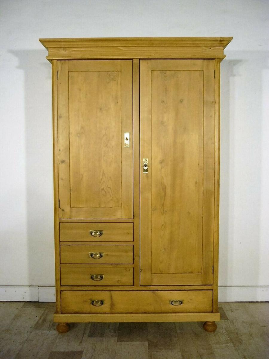 Schrank Jugendstil antik Kommodenschrank Weichholz Jugendstil um 1900 Jhd.