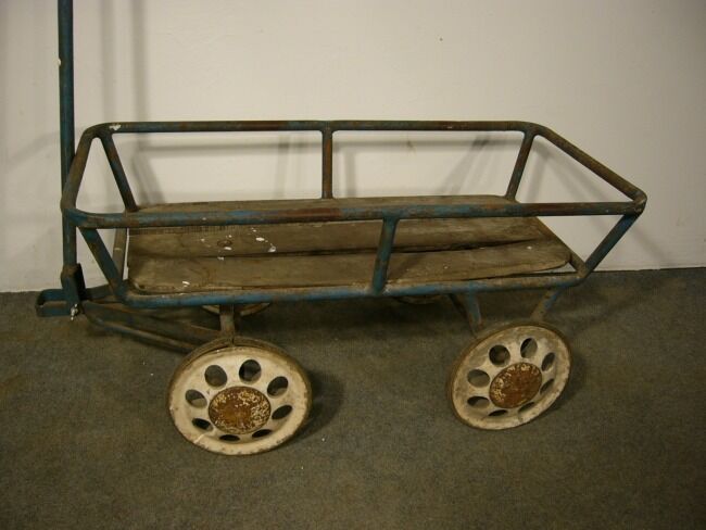 Bollerwagen Metall Fundzustand Anhänger um 1950 | antik.de