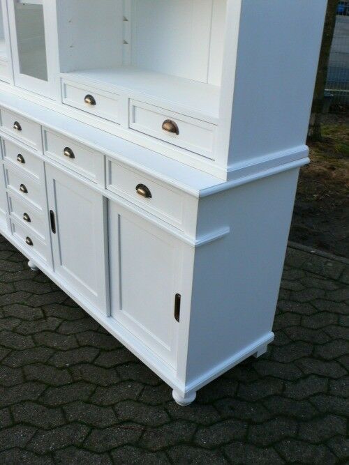 Ladenwand Regal Laden Regal Verkaufswand Bücherwand weiß 250 cm lang