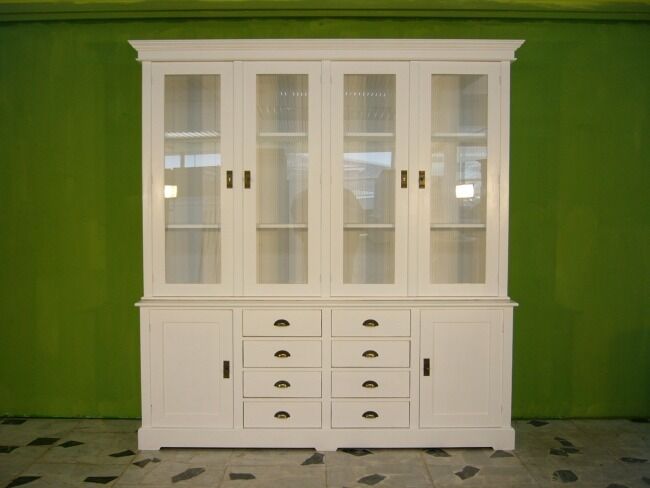 Ladenvitrine Büchervitrine im Shabby Look Buffet Sammlervitrine