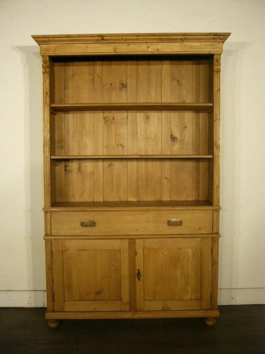 Regal Bücherwand Weichholz Jugendstil antik Schrank um 1900 Jhd.