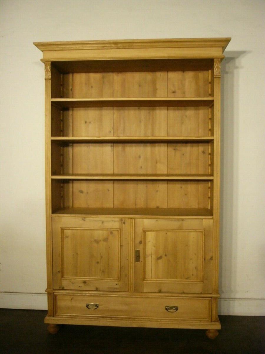 Regal antik Bücherwand Schrank Jugendstil Weichholz um 1900 Jhd.