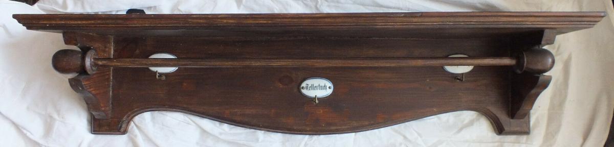 Schönes Wandbord, für die Küche 78cm breit, Tellertuch, Messertuch