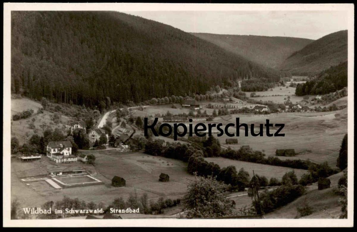 Alte Postkarte Wildbad Im Schwarzwald Strandbad Bad Schwimmbad Freibad