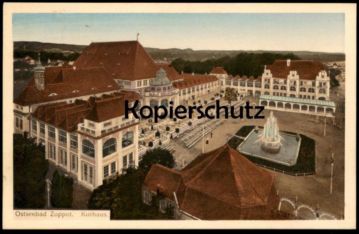 Alte Postkarte Ostseebad Zoppot Kurhaus Danzig Sopot Cpa Ak