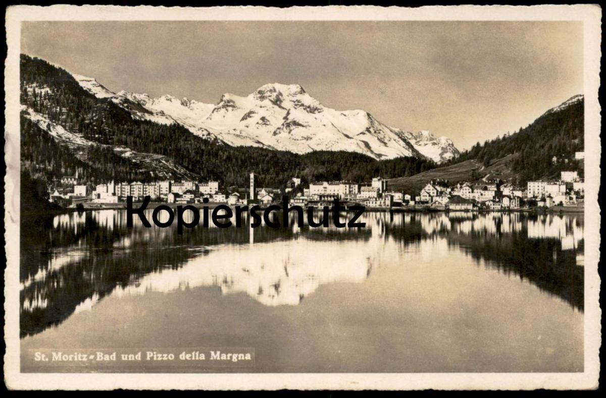 Alte Postkarte St Moritz Bad Und Pizzo Della Margna Graub Nden