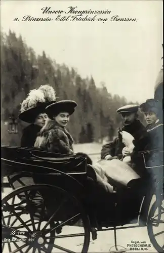 Ak Kronprinzessin Cecilie Von Preu En Prinzessin Eitel Friedrich