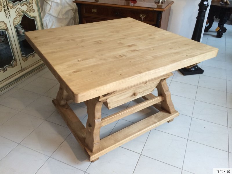 Antiker Jogltisch Bauerntisch Tafeltisch Naturholz Tisch