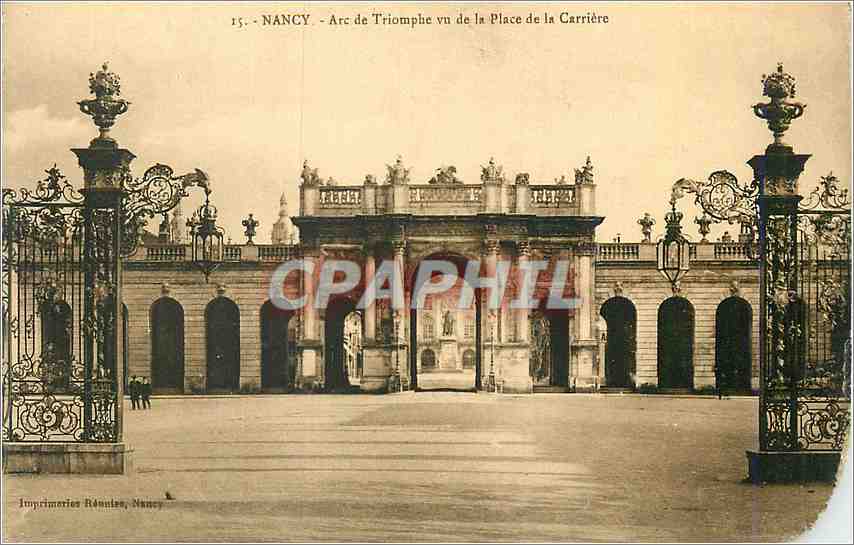 Cartes Postales Nancy Arc De Triomphe Vu De La Place De La Carriere Nr