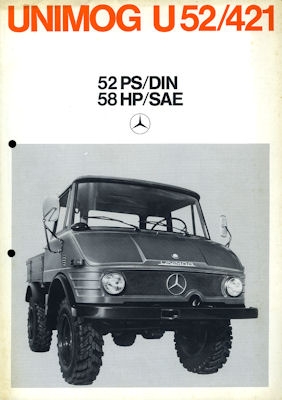 Mercedes Benz Unimog U 52 421 Prospekt 1973 Nr MB Uni731 Oldthing LKW