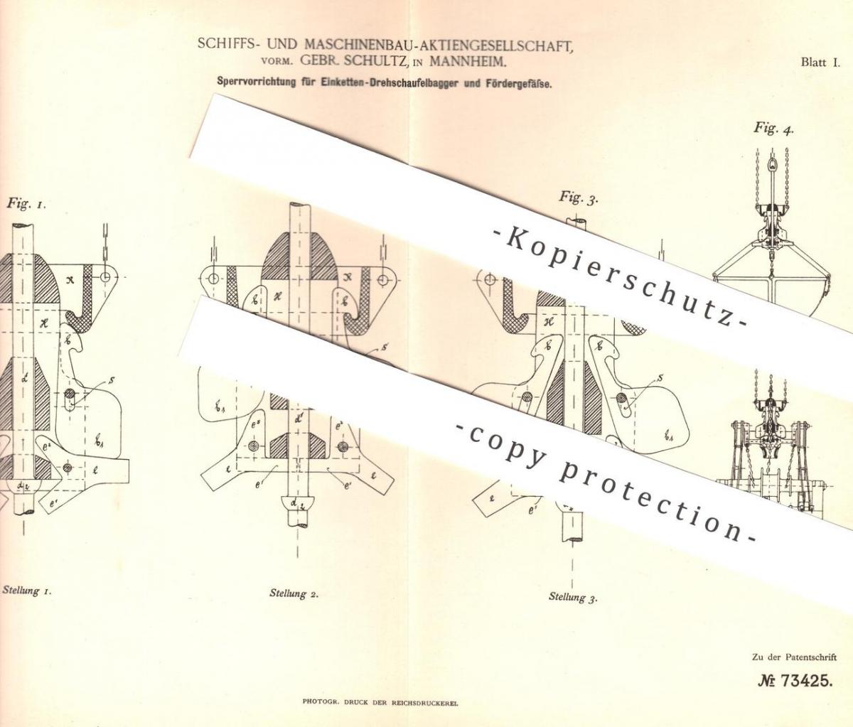 Original Patent Schiffs U Maschinenbau Ag Vorm Gebr Schultz