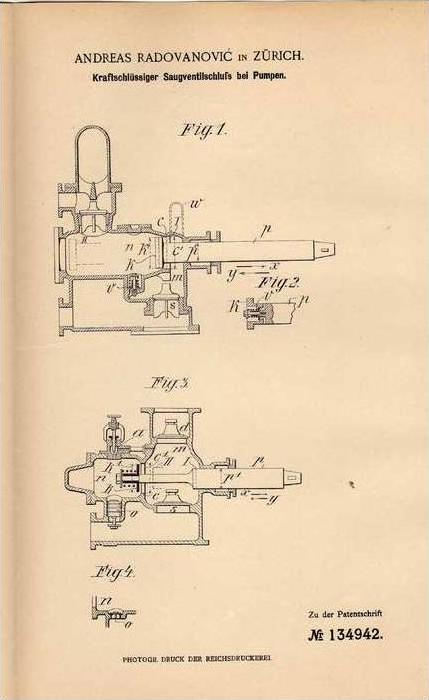 Original Patentschrift A Radovanovic In Z Rich