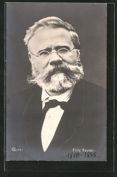 AK Fritz Reuter, Portrait mit Brille 0 ...