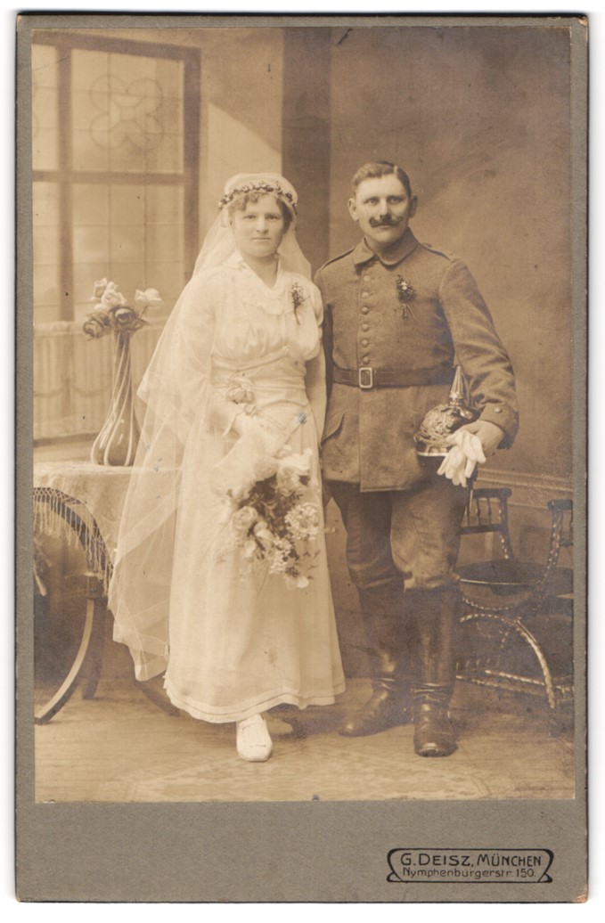 Fotografie G Deisz M Nchen Bayrischer Soldat In Feldgrau Uniform Mit