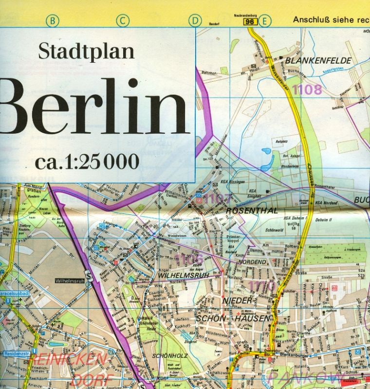 Stadtplan: DDR-Stadtplan Ostberlin, Heft mit Straßenverzeichnis und