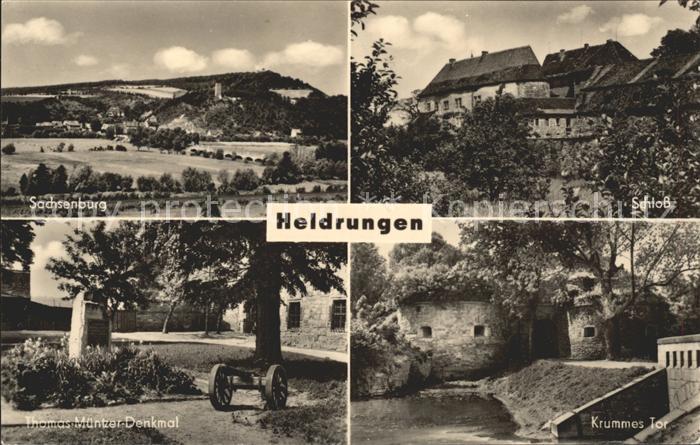 Heldrungen Sachsenburg Schloss Thomas Muentzer Denkmal Krummer Tor Kat