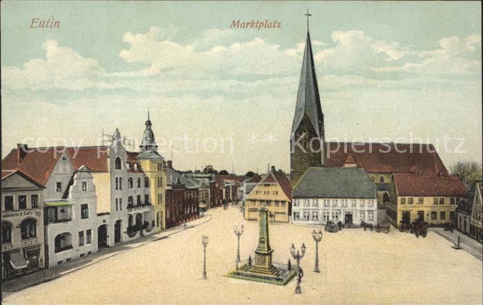 Ak Eutin Blick Auf Den Marktplatz Nr Oldthing