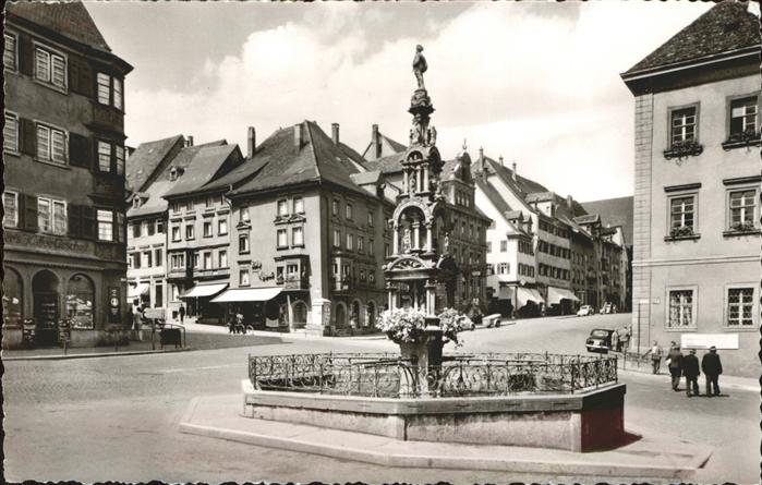 Ak Ansichtskarte Rottweil Neckar Marktbrunnen Kat Rottweil Nr