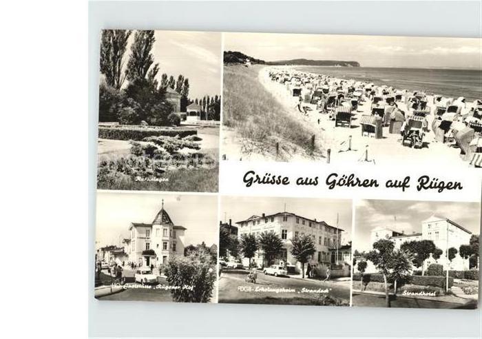 Goehren Ruegen Kurplatz Strand Fdgb Erholungsheim Strandeck