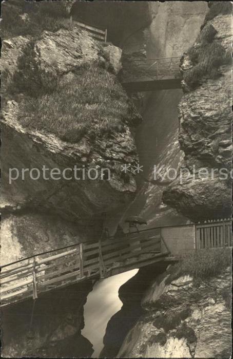 Ak Ansichtskarte Lauterbrunnen Be Truemmelbach Schlucht Kat