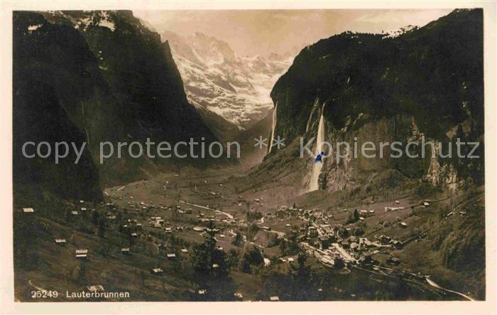 AK Ansichtskarte Lauterbrunnen BE Gesamtansicht Mit Alpenpanorama Kat