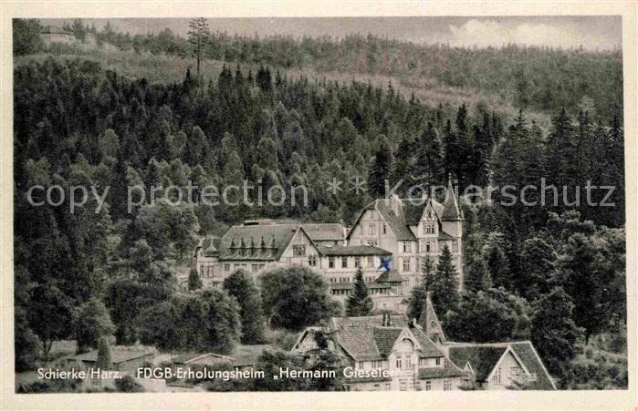 AK Ansichtskarte Schierke Harz FDGB Erholungsheim Hermann Dunker Kat