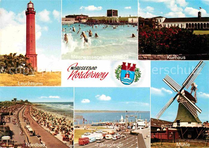 Ak Ansichtskarte Norderney Nordseebad Leuchtturm Kurhaus Muehle