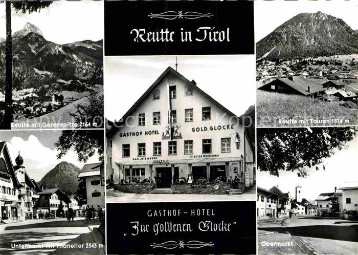 AK Ansichtskarte Reutte Tirol Gasthof Hotel Zur Goldenen Glocke Kat