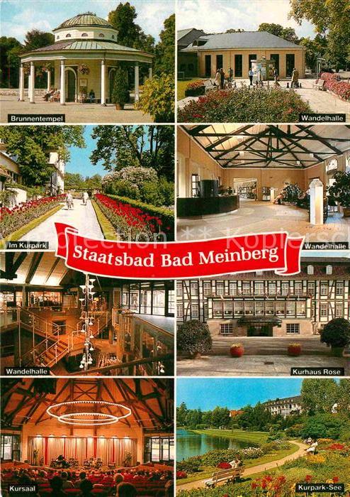 Ak Ansichtskarte Bad Meinberg Brunnentempel Wandelhalle Kurpark