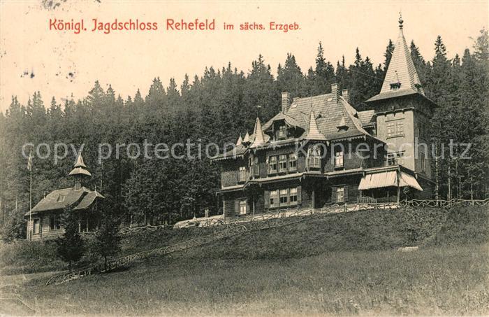 Ak Ansichtskarte Rehefeld Zaunhaus Jagdschloss Kat Altenberg Nr