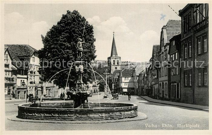 Ak Ansichtskarte Vacha Marktplatz Brunnen Vacha Nr Vd