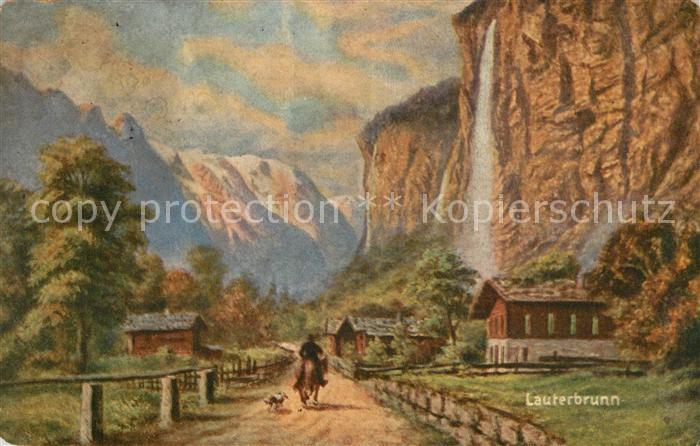 Ak Ansichtskarte Lauterbrunnen Be Lauterbrunnen Wasserfall