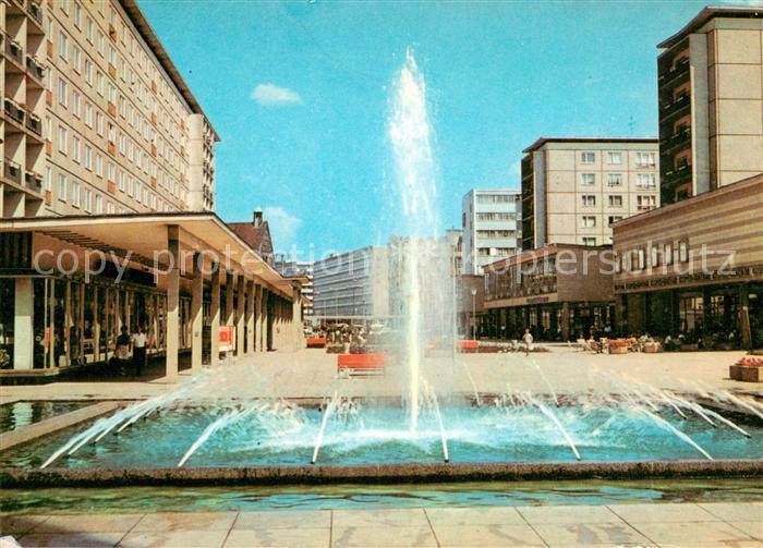 AK Ansichtskarte Karl Marx Stadt Rosenhof Mit Springbrunnen Karl Marx